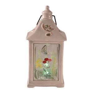 Solar LED Hand Painting Ceramic Garden Light for Outdoor