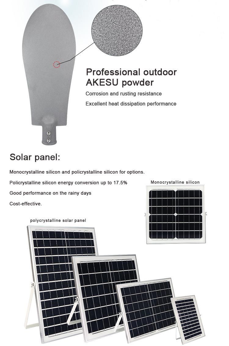 Outdoor 20W 60W 200W 500W All in One Solar Street Light China Manufacturer Aluminum Alloy 6000K with Battery