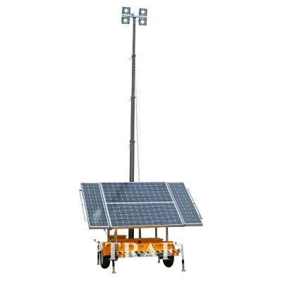 P220602A Mining Construction Solar Portable Long-Lasting LED Light Tower