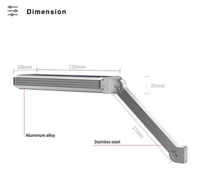 All in One 4000K 6000K Aluminum Alloy Motion Sensor Outdoor Garden Lamppole Wall Mounted Solar Lights