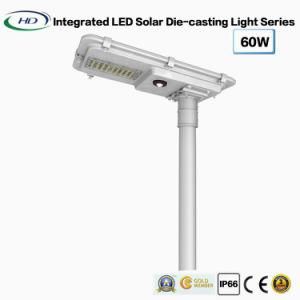 60W Microwave Induction LED Solar Die-Casting Street Light