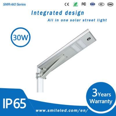 Good Quality 30W Integrated Solar Street Light Motion Sensor LED Light