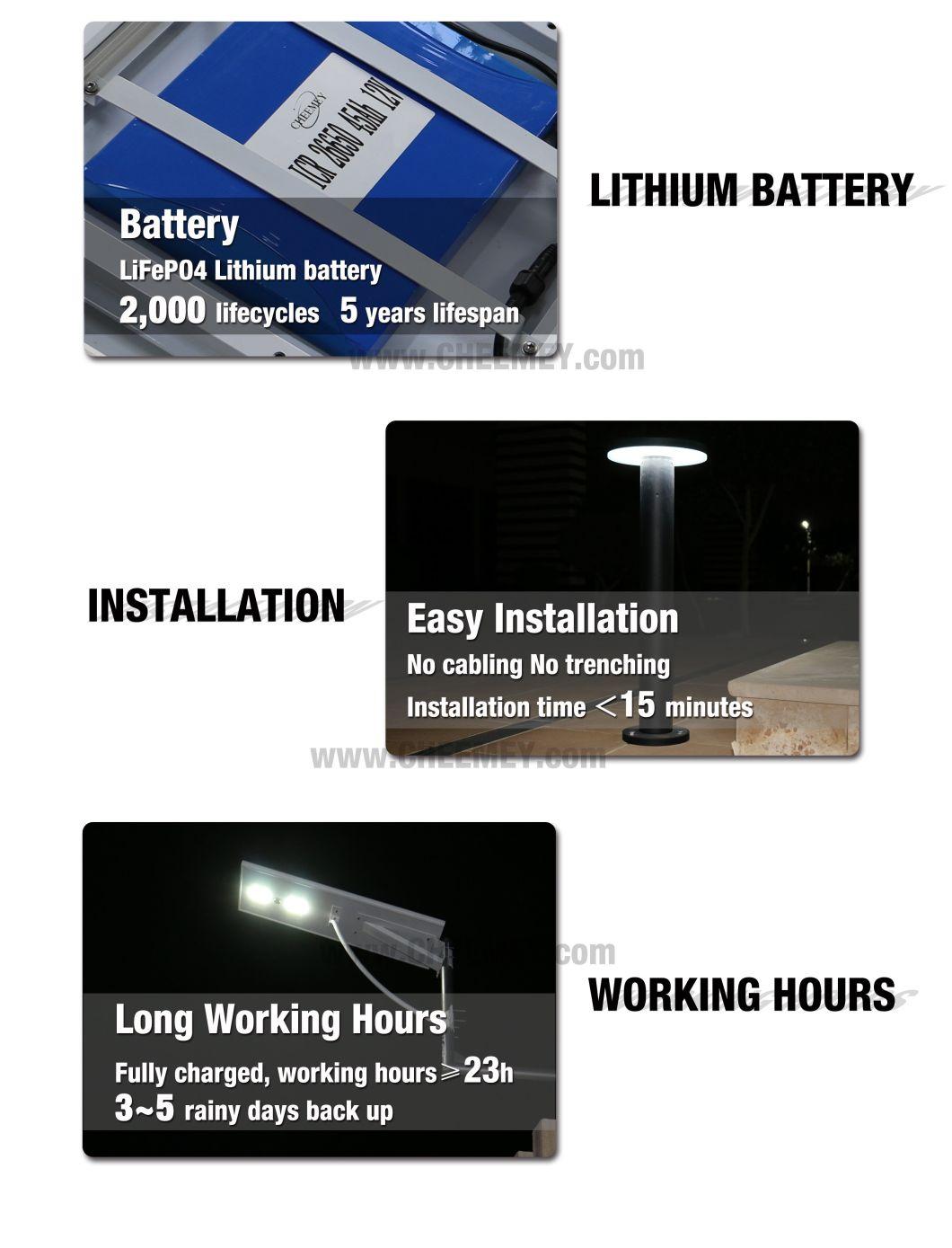 Economical Solar Bollard Lawn Light with High Quality Lithium Battery