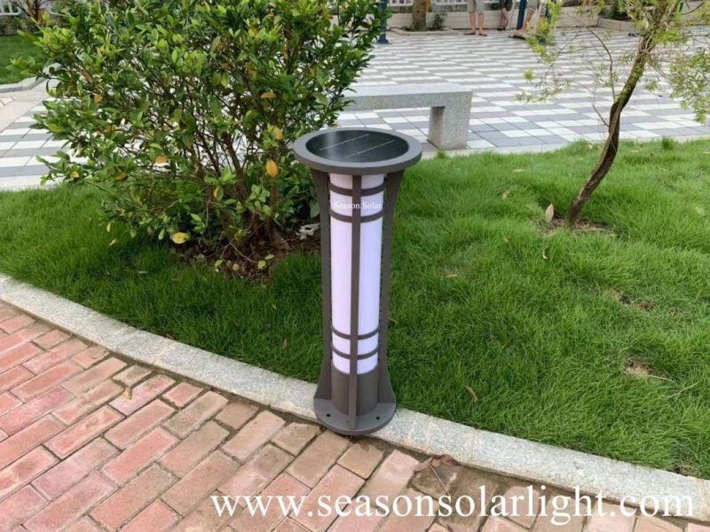 High Lumen Alu. Column Lighting Bollard Style Outdoor LED Solar Powered Garden Light with LED Light