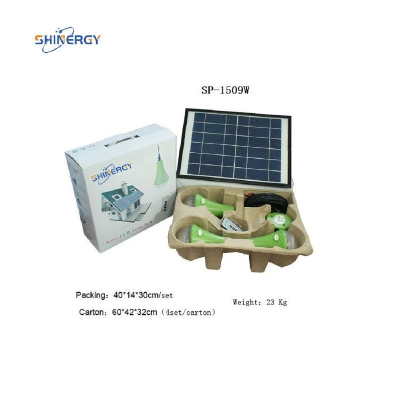Shinergy Solar System Solar Energy Solar Light LED Light 9W Mono Crystaline Solar Panel 15W Solar Li Storage Battery 12V Solar Light System