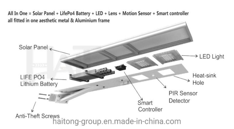 All in One Lithium Battery Controller Inegrated Solar Street Light