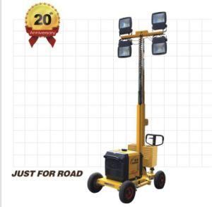 Generator Powered Portable LED Light Tower for Traffic Road Construction Field Working Site