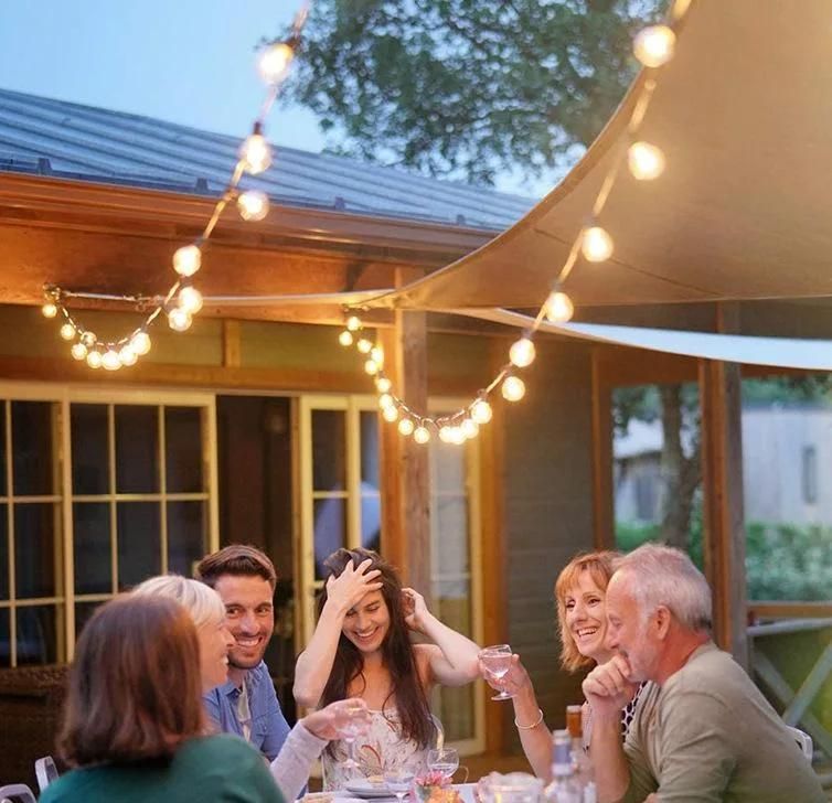 Outdoor String Lights 25 Feet G40 Globe Patio Lights with 27 Edison Glass Bulbs(2 Spare), Waterproof Connectable Hanging Light for Backyard Porch Balcony Party
