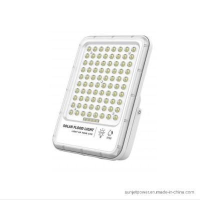2500 Lumen Built-in Lithium Battery with 2PCS 25W Poly Solar Panel Charged Solar Flood Light