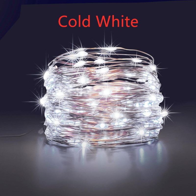 IR Dimmable 11m/21m/31m/51m LED Outdoor Solar String Lights for Fairy Holiday Christmas Party Garland Lighting Valentine′s Day