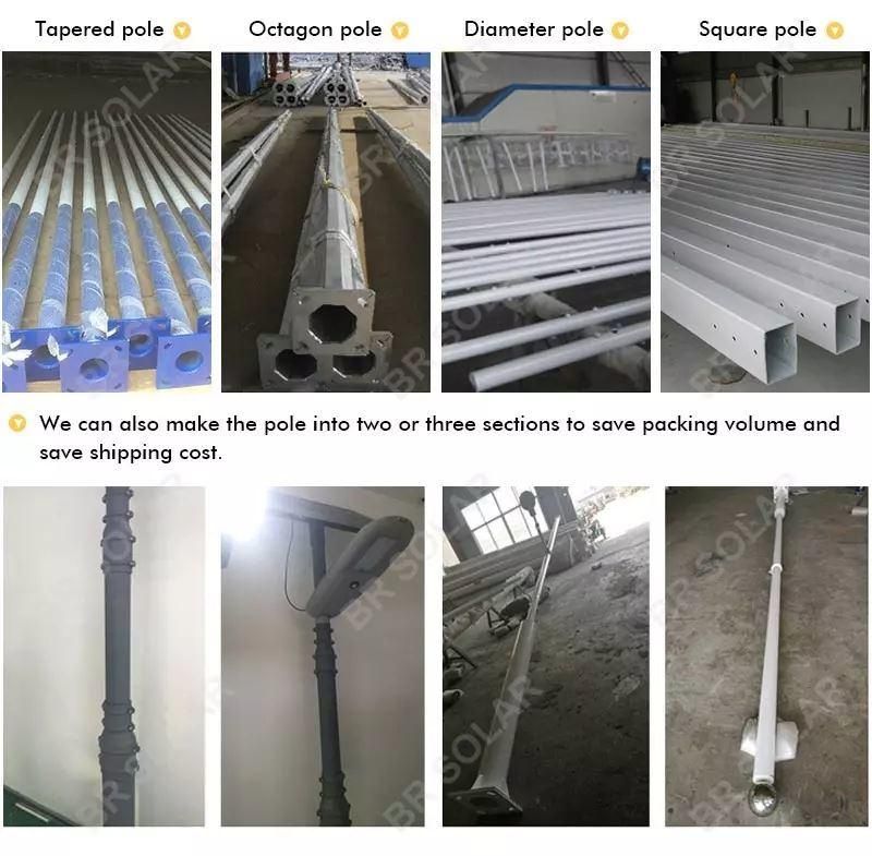 6-12m Hot DIP Galvanized Pole for Street Light