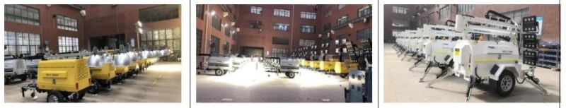 Zero Noise 9m Diesel Generator Trailer LED Battery Light Tower