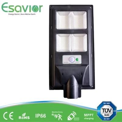 Esavior Solar Powered 60W All in One Integrated LED Outdoor Solar Street/Road/Garden Light with Panel and Lithium Battery