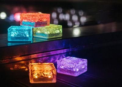 Solar Garden Ice Brick Light LED Ice Cubes Buried Outdoor Lawn Garden Steps Landscape Decoration Atmospherenight Lights