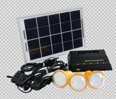Durable and Portable 6W Solar System with Light Bulb and Mobile Phone Charger for Africa Market
