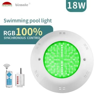 18W 100%Synchronous Control IP68 Structural Waterproof Above Ground Pool Light
