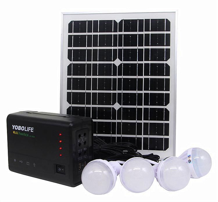 Portable Solar Power Kit for Home Lighting