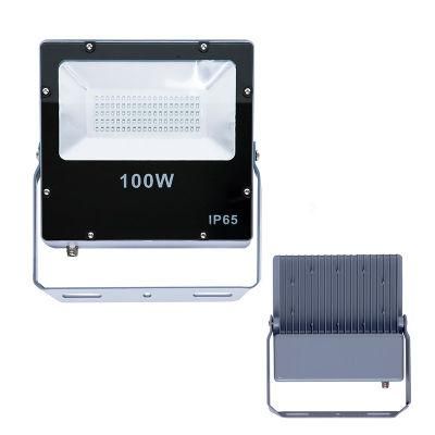 Die Casting Aluminum High Brightness 100W Outdoor LED Flood Light Meanwell Driver &gt;80000 Hours Waterproof IP65 AC96-305V