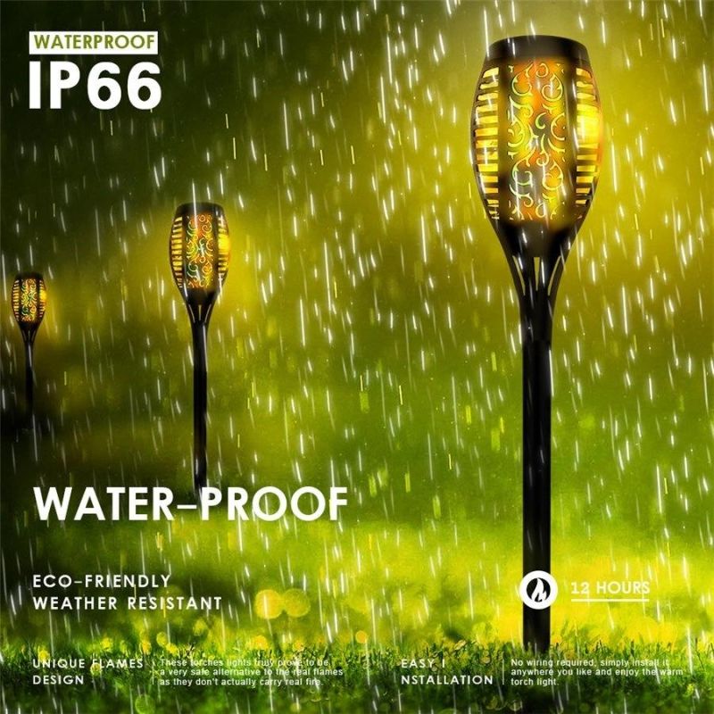 12 LED Solar Garden Light Outdoor Solar Light Waterproof Flickering Flame Torches Lawn Lamp