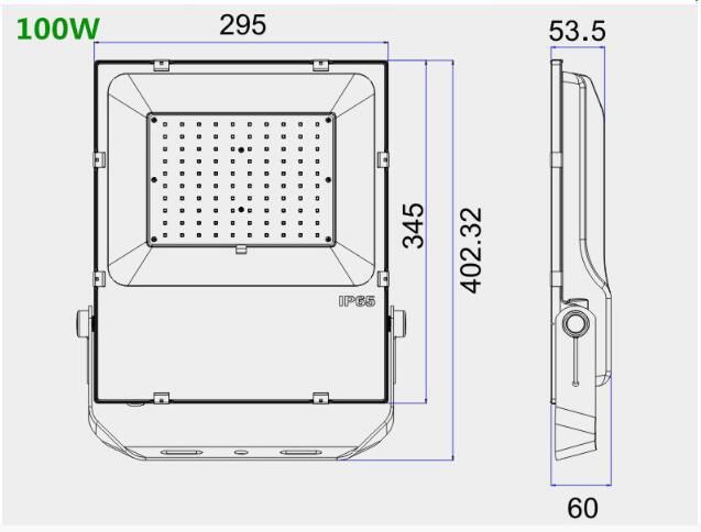 LED Flood Highbay Light with Ce RoHS 100W IP65 Waterproof LED Tunnel Light