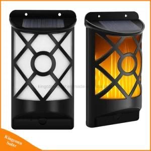 Outdoor 66 LED Solar Flickering Fence Garden Wall Light