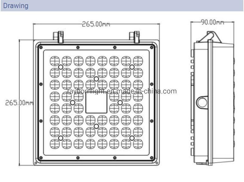 60W 80W 100W 120W Surface Recessed Mount Ceiling Installation Gas Station LED Canopy Light