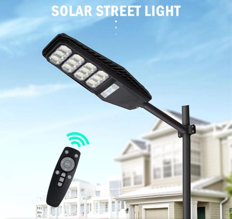 Super Bright High Power Outdoor Waterproof All in One LED Solar Powered Motion Sensor Street Light with Remote Control