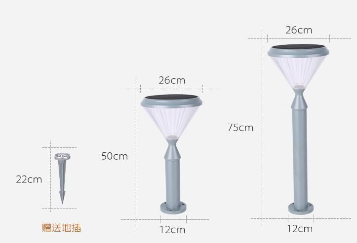 Outdoor All in One Garden Waterproof IP65 Warm White Park LED Solar Light