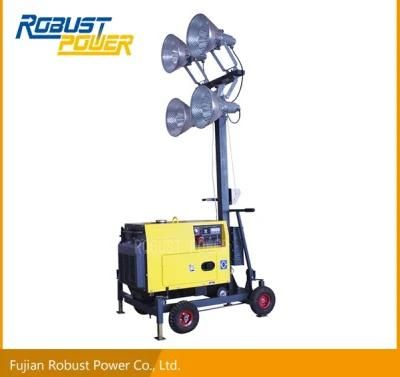 High Quality Mobile Lighting Tower with Small Generator