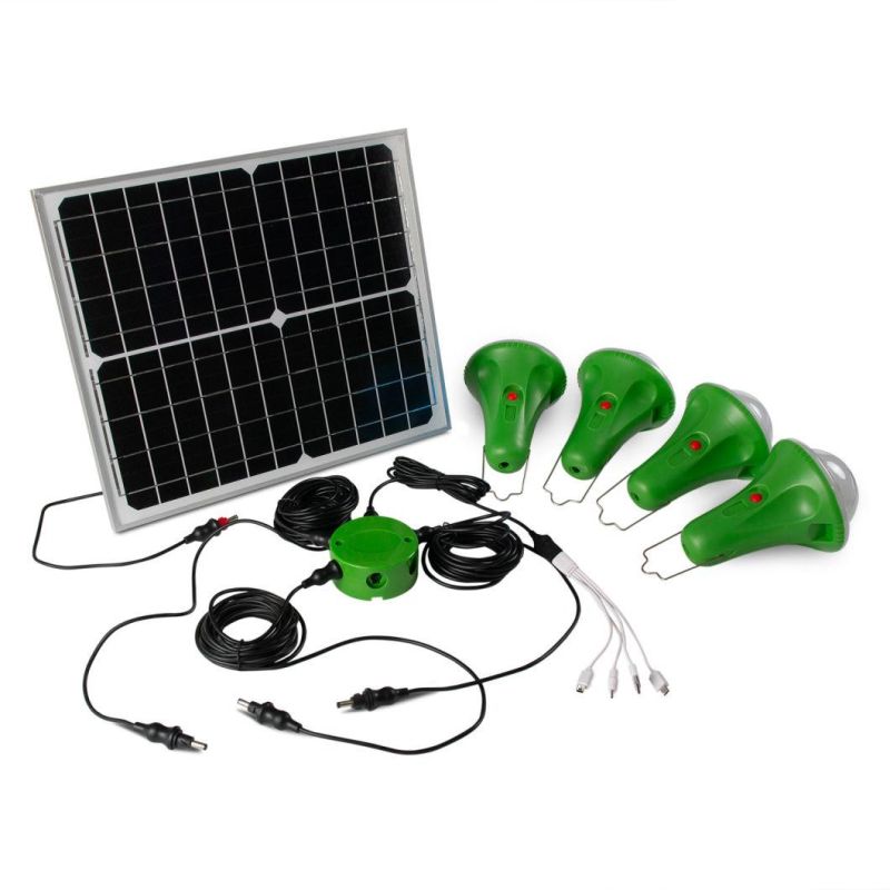 Solar Portable panel System of Lighting with Waterproof Power Display