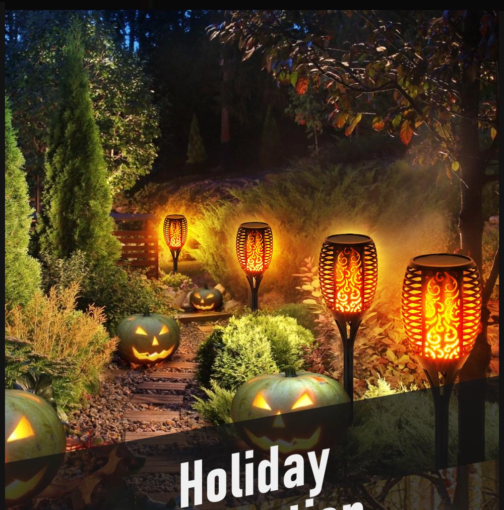 96 LED Flame Solar Waterproof Flame Torch Light Decoration Lighting Garden Outdoor Light