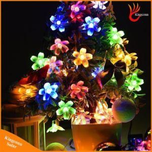 Peach Flower 20/30/ 50 LEDs Solar Powered String Decorative Light for Garden Christmas Holiday Party Wedding