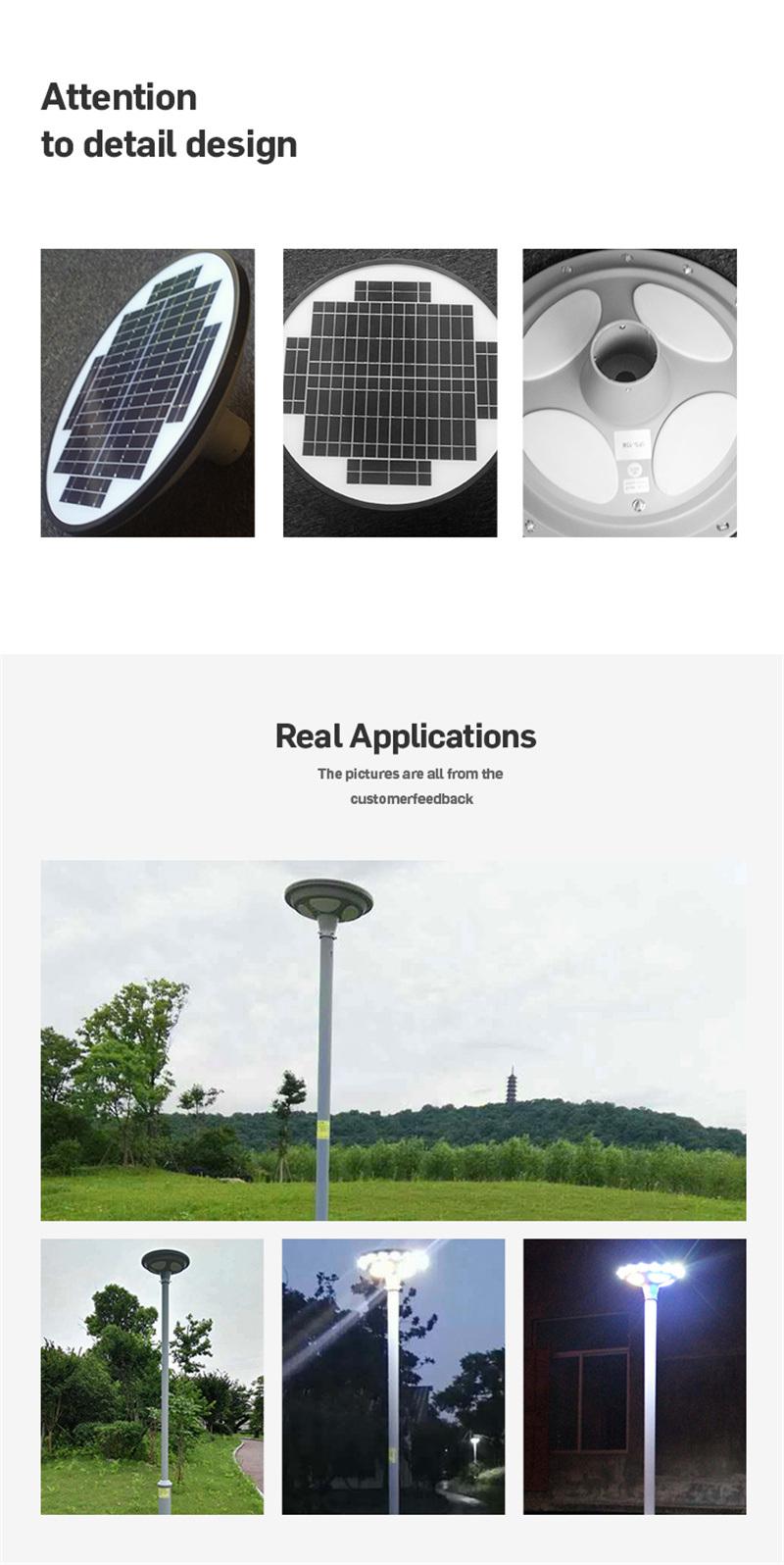 IP65 Outdoor Waterproof All-in-One UFO Street Lamp 3-5 Years Warranty Poles Garden/Road Lights