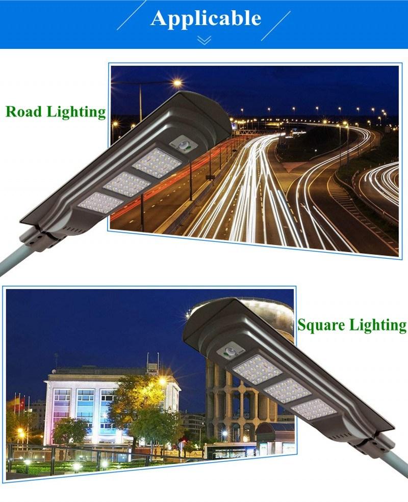 90W Solar LED Street with Radar+PIR Motion Sensor
