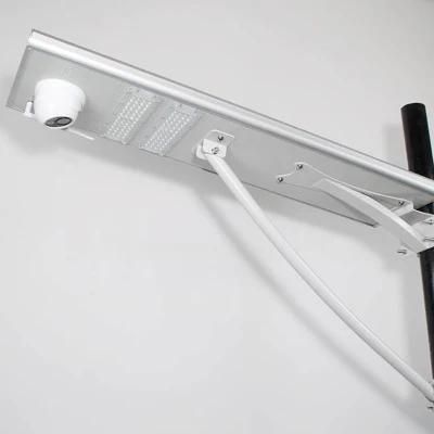 80W All in One Solar LED Street Light with Adjustable CCTV Camera