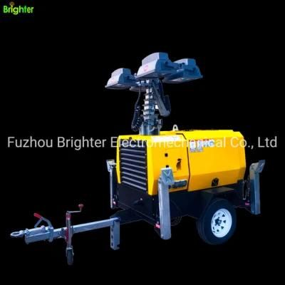 Hydraulic Mast Mobile Tower Light with Diesel Generator