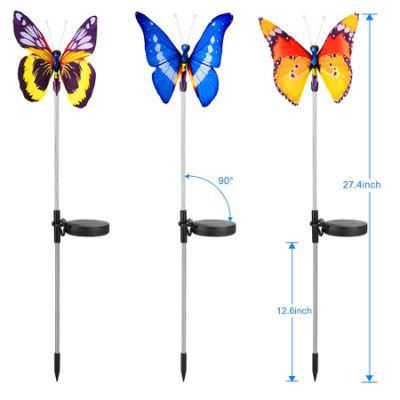 Butterfly Color Changing Stake Lights Water Resistance Solar Lights for Garden Lawn Yard Patio Outdoor Esg15238