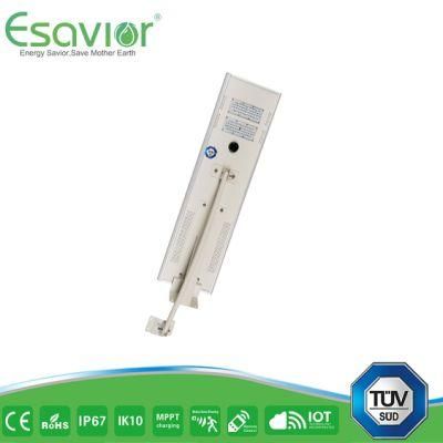 Esavior 12.8V/18ah LiFePO4 Lithium Batteries 40W Integrated LED Solar Street Lights Solar Lights