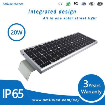 Powerful 20W LED Solar Street Light All in One Garden Lighting