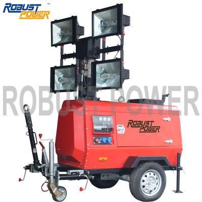 Kubota Portable Silent Waterproof Hydraulic Mobile Light Tower