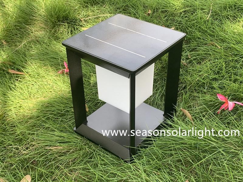 Square Style Bright Energy Saving Lamp Solar Lights Garden Gate Outdoor Pillar Light with LED Light Bulb