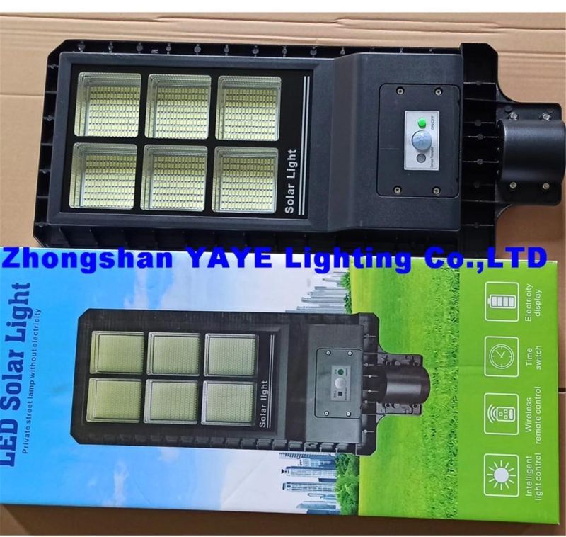 Yaye 2021 Factory Price 300W/200W/100W All in One Solar LED Street Lighting with Remote Controller +Motion Sensor + Light Control +Time Control
