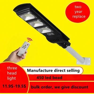 Solar LED Street Light Lamp Rechargeable Battery 2 Year Warranty All in One with Sensor Control and Radar Sensor