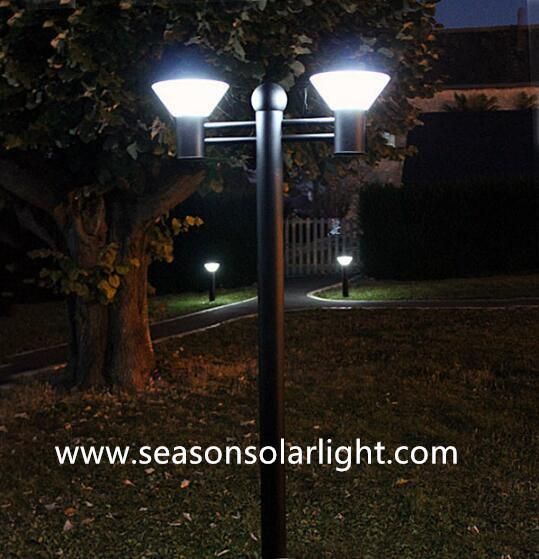 10W Solar Panel Pathway Yard Lighting Solar Outdoor Garden Light with Warm+White LED Light & Lamp