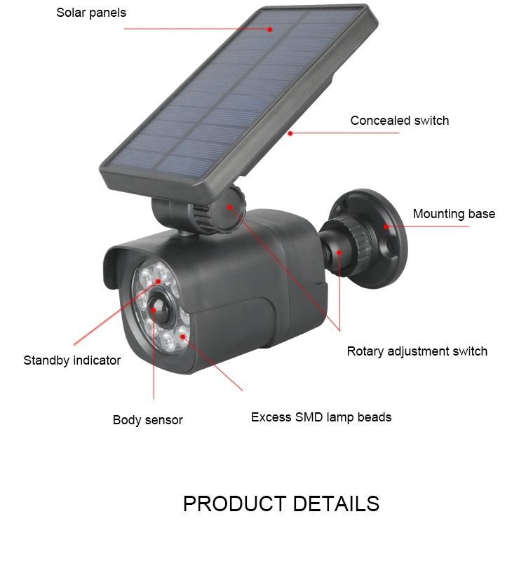 LED PIR Montion Sensor Solor Wall Spot Light, Solor Power Waterproof LED Wall Lamp, Outdoor Garden Light Emergency Lamps