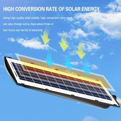 100W 200W 300W Solar Powered Radar Sensor IP65 Waterproof Integrated All in One LED Solar Street Lamp