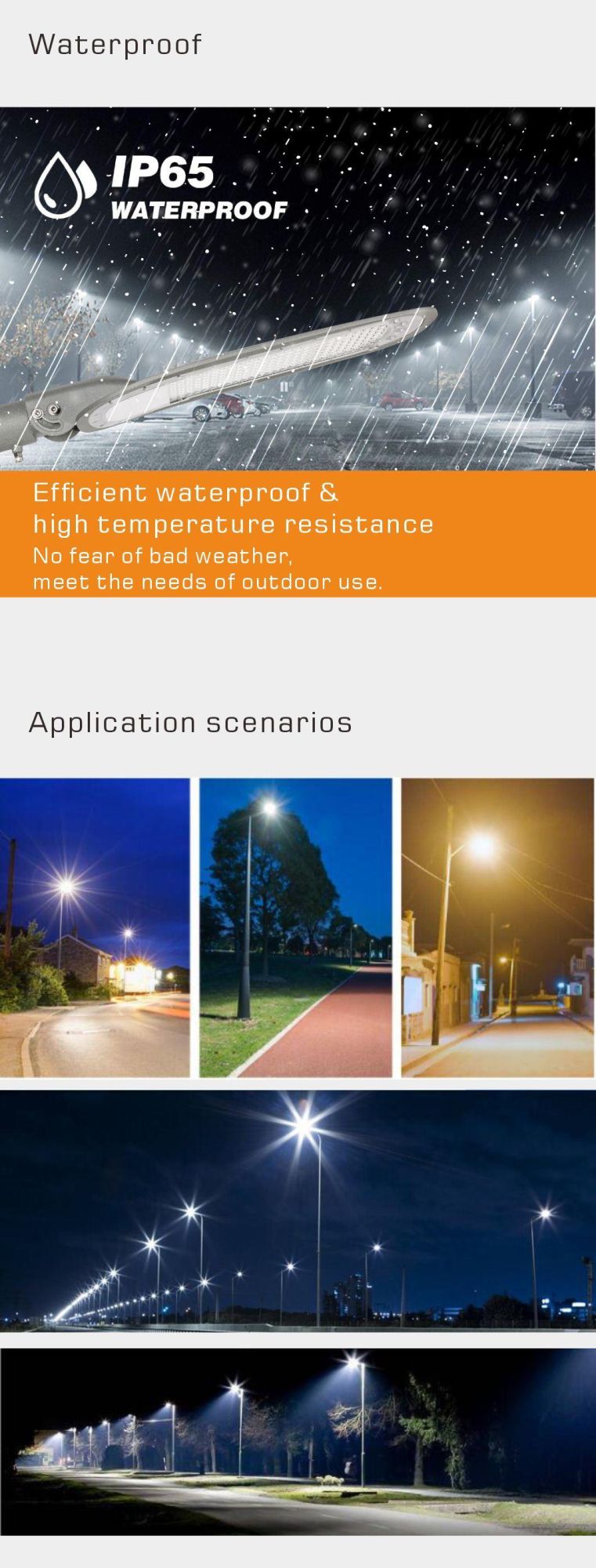 5 Years Warranty IP65 130lm/W Outdoor Non-Isolation LED Street Light for Industrial Lighting