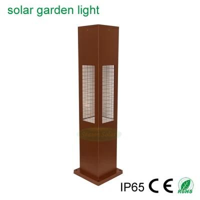 Height 60cm 80cm Square Style Aluminum Outdoor Solar Lawn Light with Solar Panel Lighting