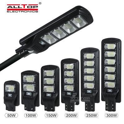 Alltop IP65 Waterproof Smart SMD 50 100 150 200 250 300 W Highway Outdoor Integrated LED Solar Street Light