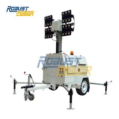 Mining or Construction Hydraulic LED Mobile Light Tower
